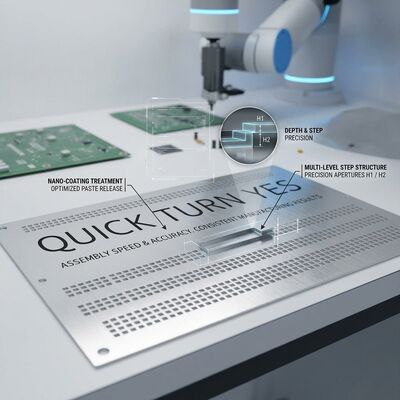 Multi Height Step SMT Stencil LED PCB 1 Hour Delivery Shenzhen Nano Coated