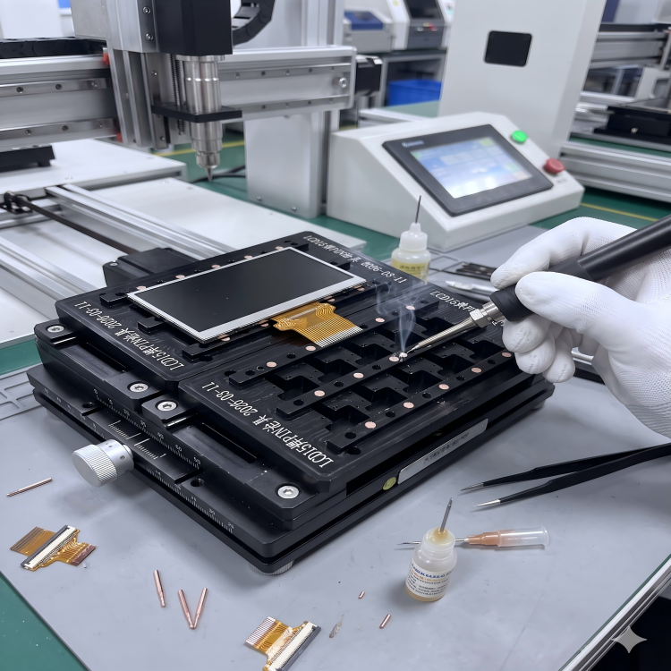 Precision CNC Aluminum LCD Soldering Jig Service with Quick Manufacturing Including Testing