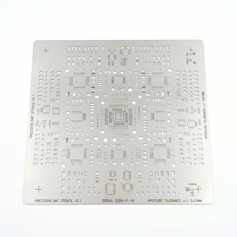 Frameless SMT Solder Paste Stencil Manufacturing Service with 0.08-0.12mm Laser Cut Precision Plus Inspection