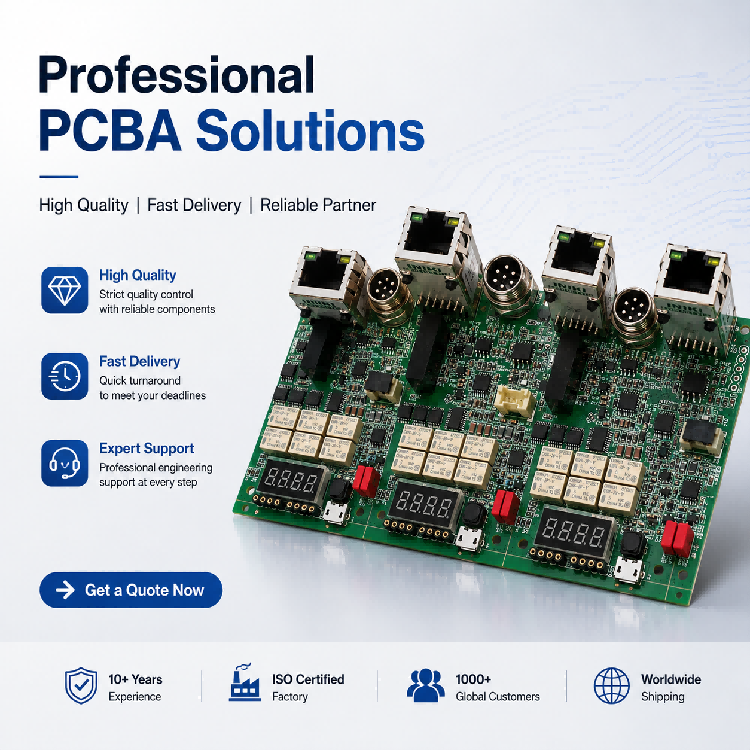 Embedded Control HDI ENIG Gold Finish PCBA Assembly Turnkey Service with Quick Manufacturing Including Testing